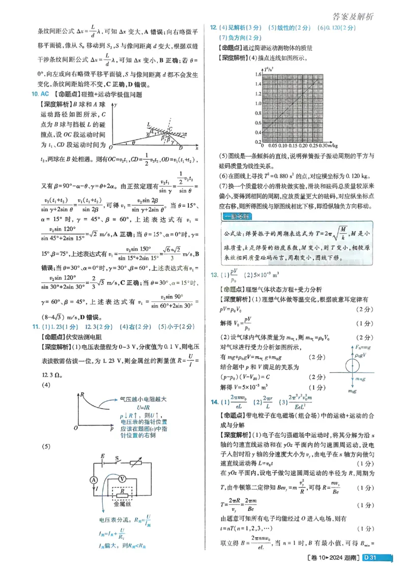 2026《理想树&bull;高考试题攻略》第1期物理解析册_高中三年全科资料_高中_高中1_2026版高中《高考试题攻略》第1期高考试题汇编（语数外物）