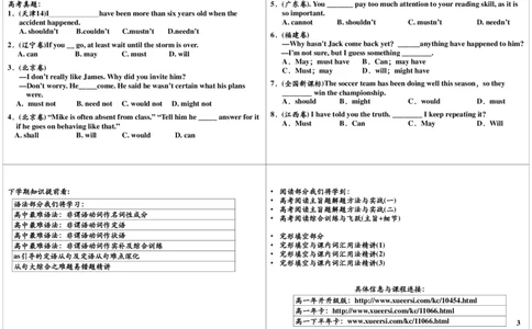 37讲义_高中三年全科资料_高中_60课时学完高中英语_60课时学完高中全部英语（上）_第25讲：高一阶段性复习检测与高一下展望与学习策略