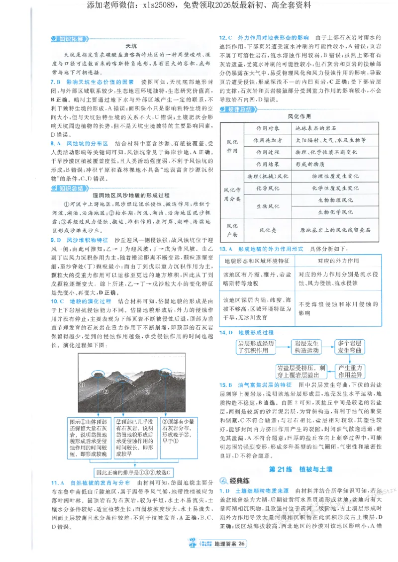 3答案解析册新高考&middot;地理_高中三年全科资料_高中_高中1_2026版天星教育《金考卷-小题狂练》新高考九科全套首发_2026版金考卷小题狂练地理（新高考）