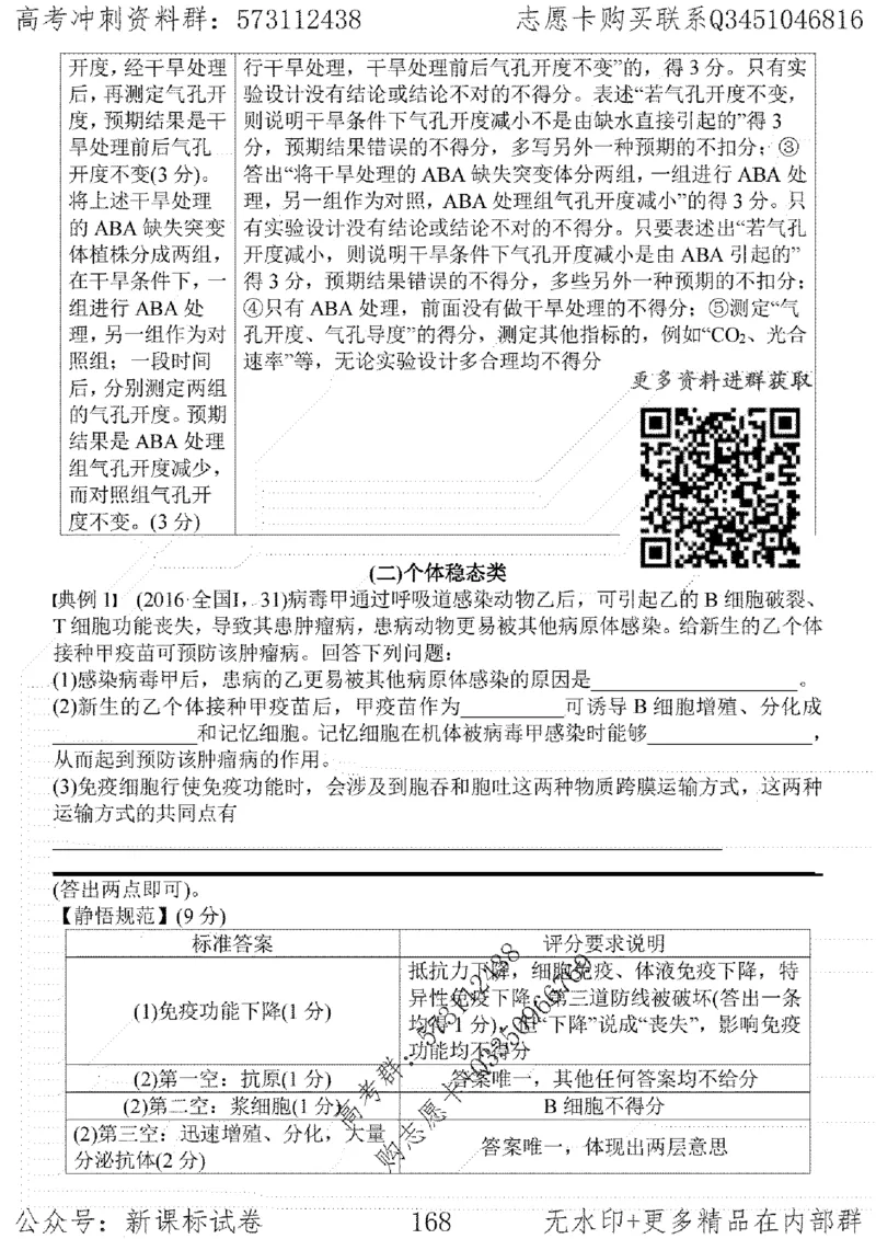 22生物考前指导-志愿卡_高中三年全科资料_高中_高中知识点整理_生物