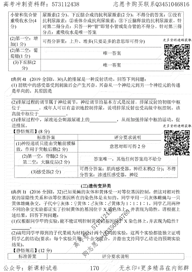 22生物考前指导-志愿卡_高中三年全科资料_高中_高中知识点整理_生物