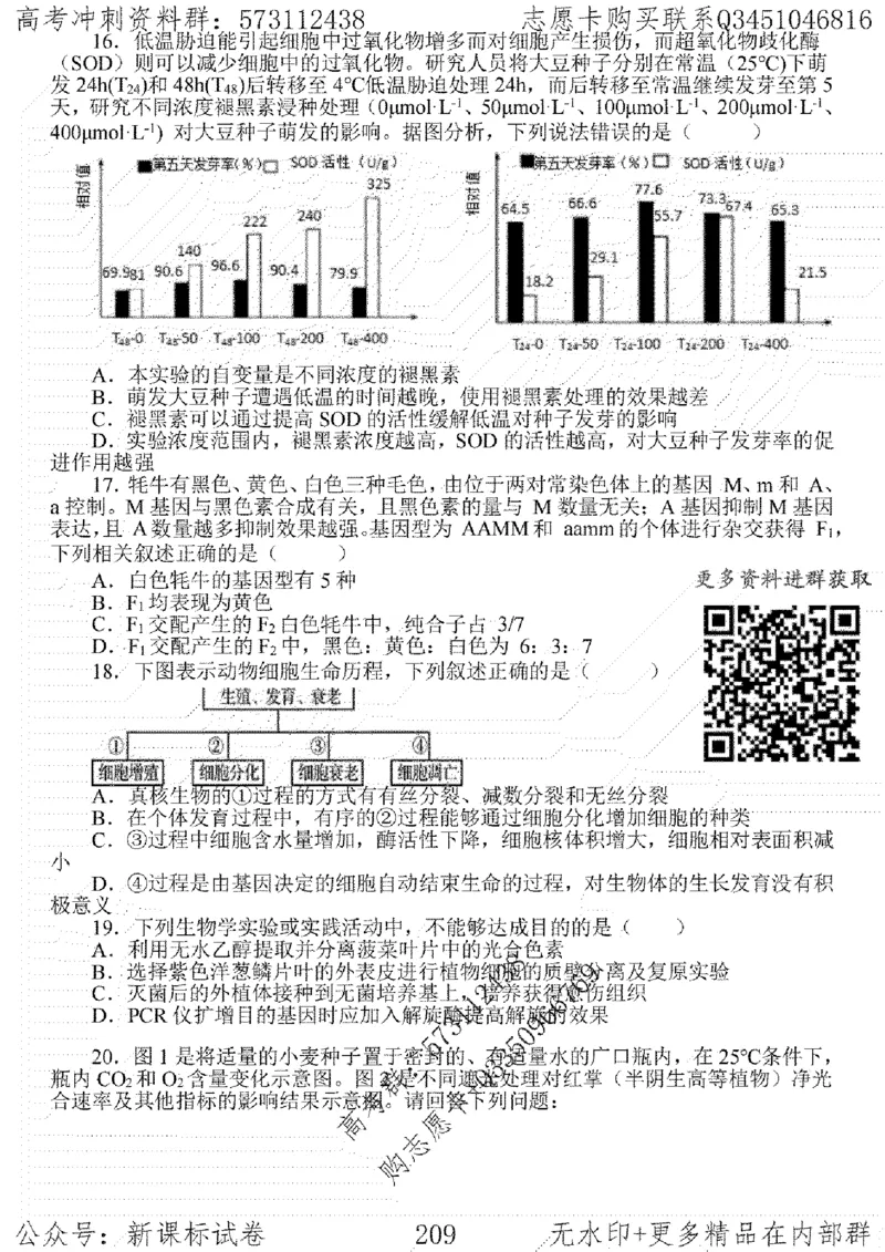 22生物考前指导-志愿卡_高中三年全科资料_高中_高中知识点整理_生物