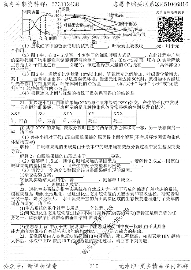 22生物考前指导-志愿卡_高中三年全科资料_高中_高中知识点整理_生物