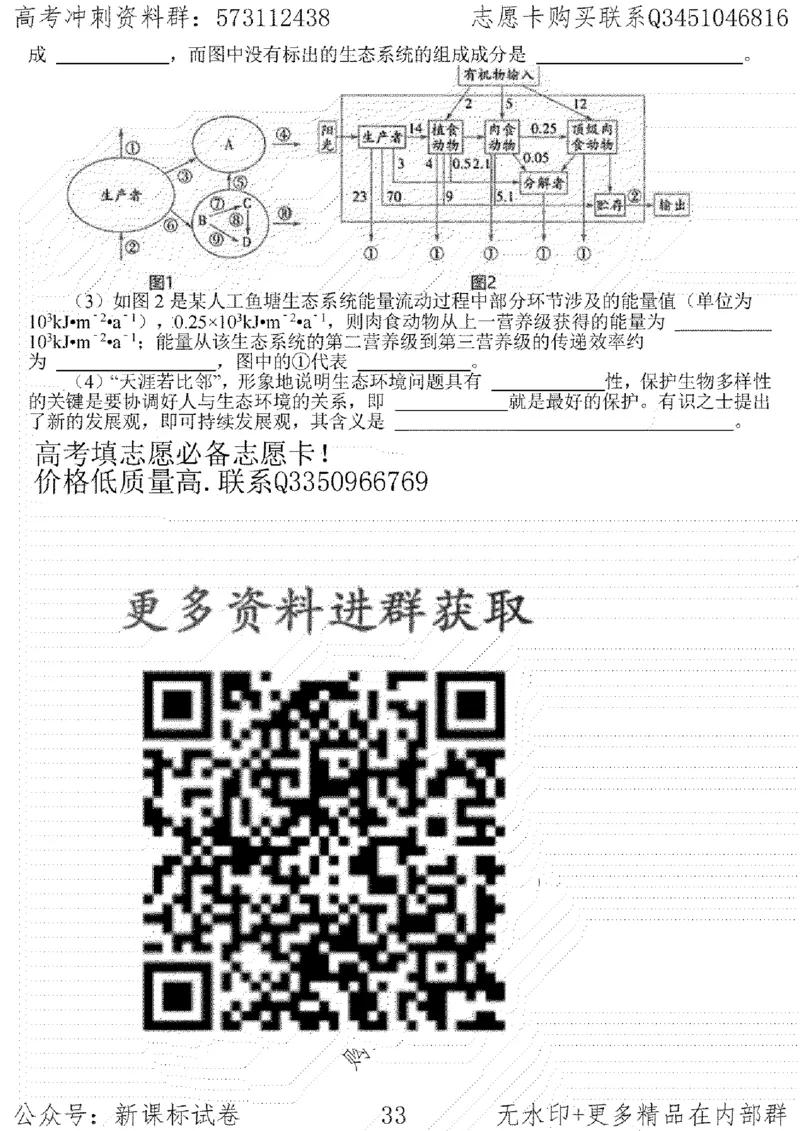 22生物考前指导-志愿卡_高中三年全科资料_高中_高中知识点整理_生物