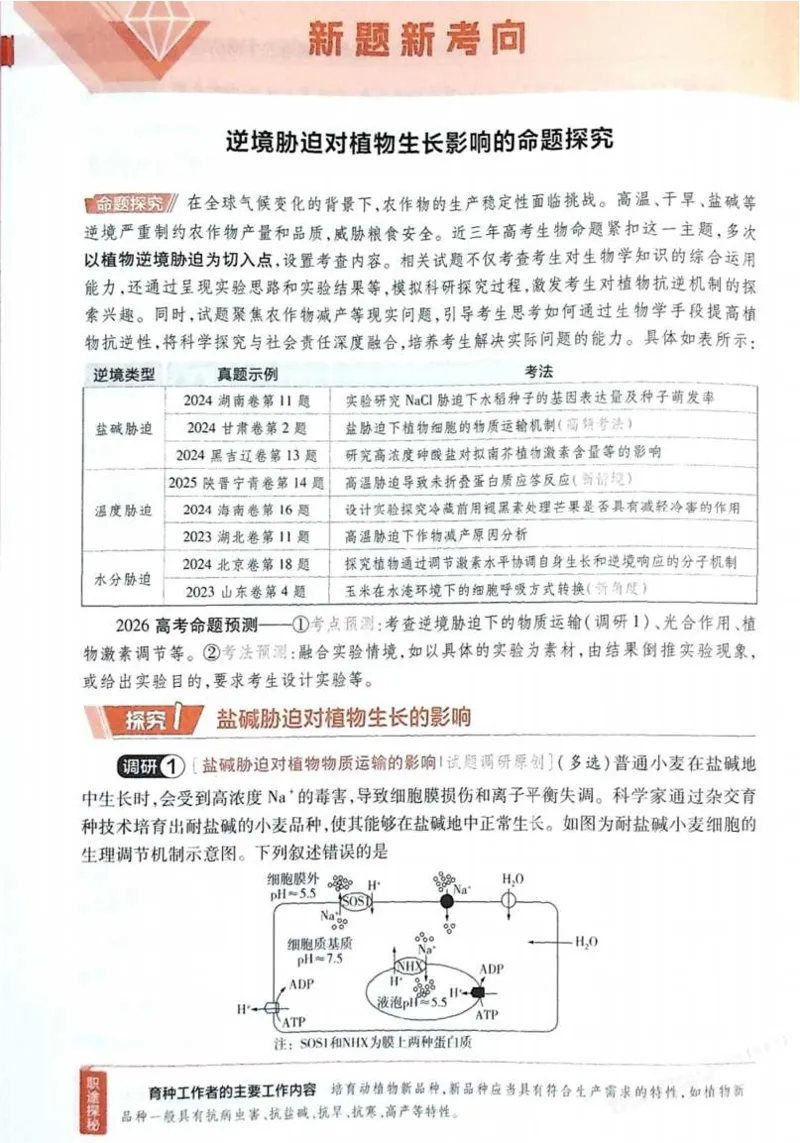 2026试题调研生物第一辑_高中三年全科资料_高中_高中1_2026版高考《试题调研》第1辑（高考超重点）9科全套