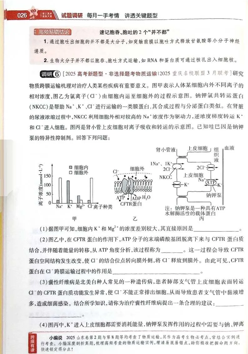 2026试题调研生物第一辑_高中三年全科资料_高中_高中1_2026版高考《试题调研》第1辑（高考超重点）9科全套