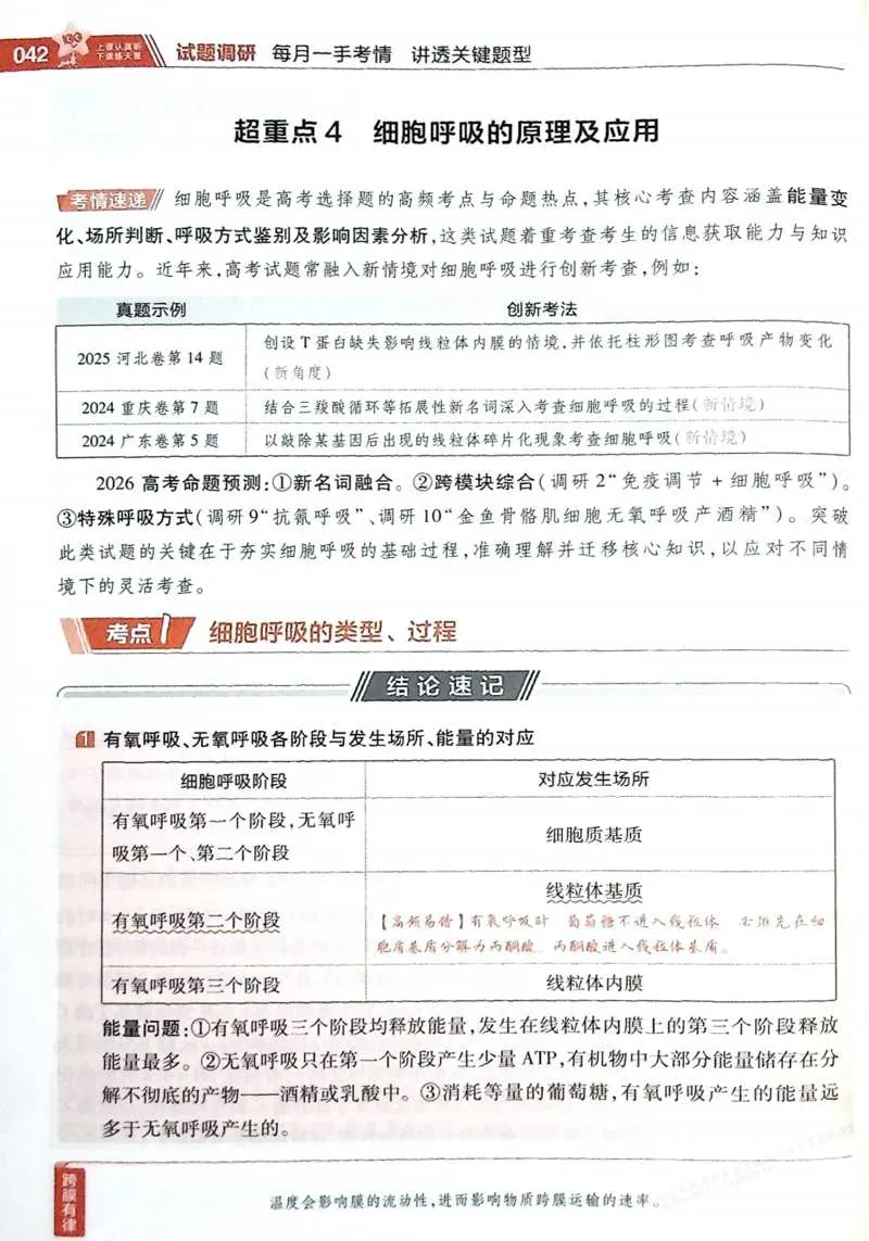 2026试题调研生物第一辑_高中三年全科资料_高中_高中1_2026版高考《试题调研》第1辑（高考超重点）9科全套