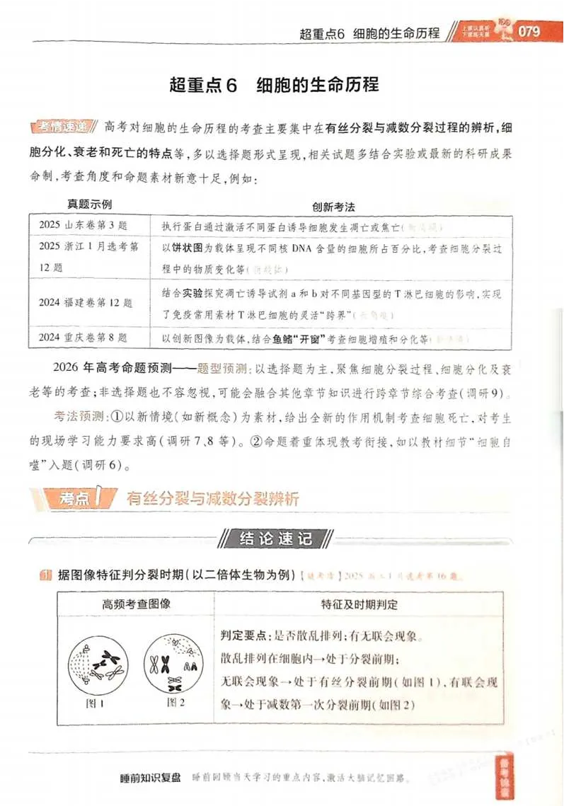 2026试题调研生物第一辑_高中三年全科资料_高中_高中1_2026版高考《试题调研》第1辑（高考超重点）9科全套