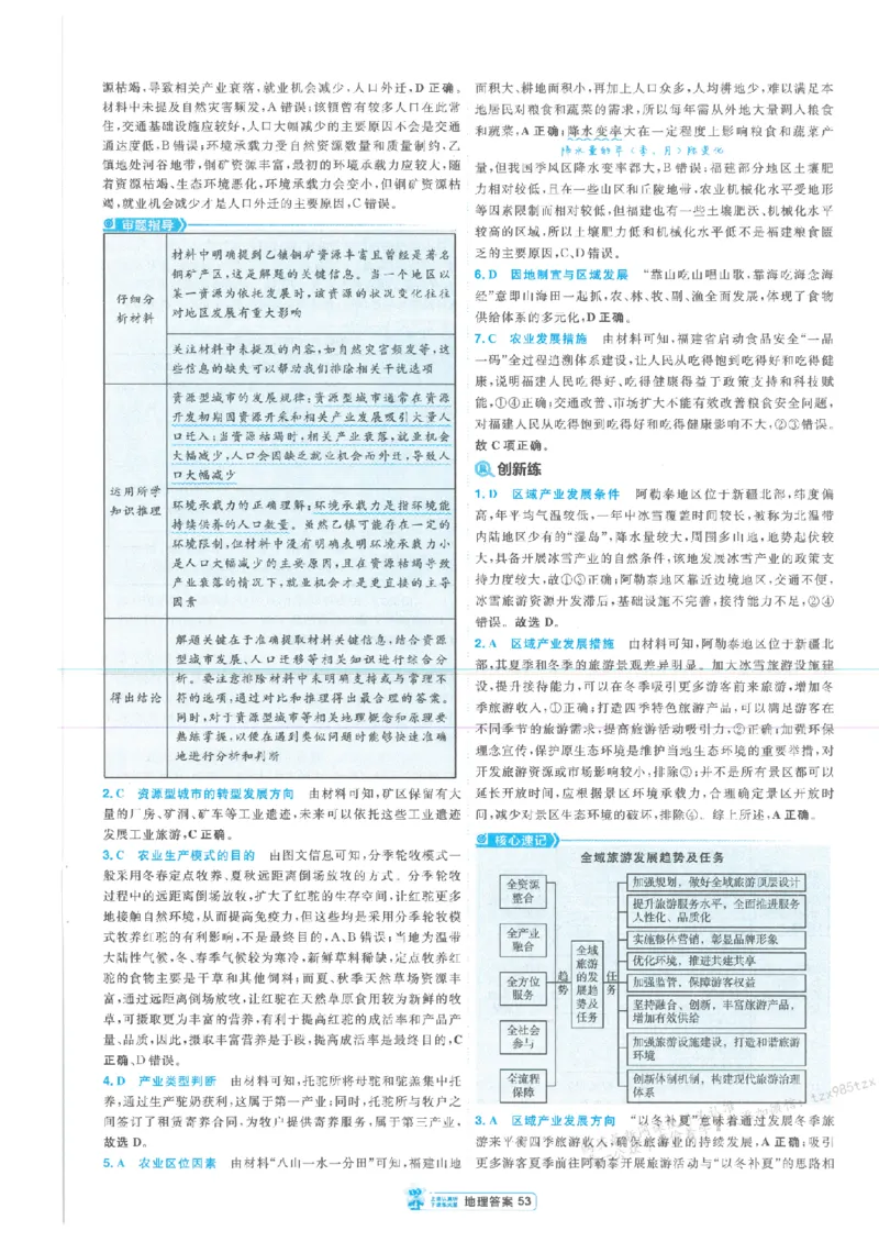 3答案解析册新高考&middot;地理_高中三年全科资料_高中_2026版天星教育金考卷《小题狂练》9科全套_2026版金考卷小题狂练地理（新高考）