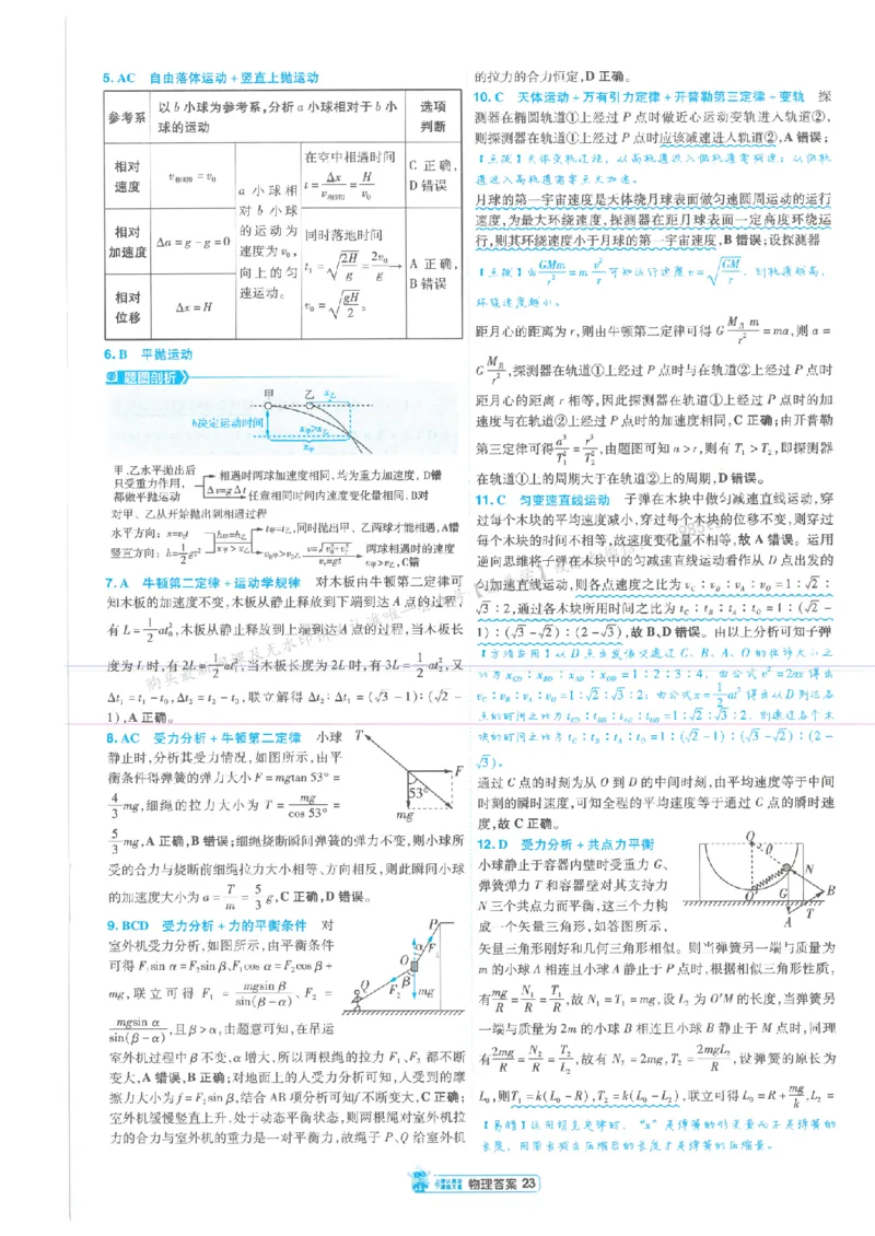 3答案解析册新高考&middot;物理_高中三年全科资料_高中_2026版天星教育金考卷《小题狂练》9科全套_2026版金考卷小题狂练物理（新高考）