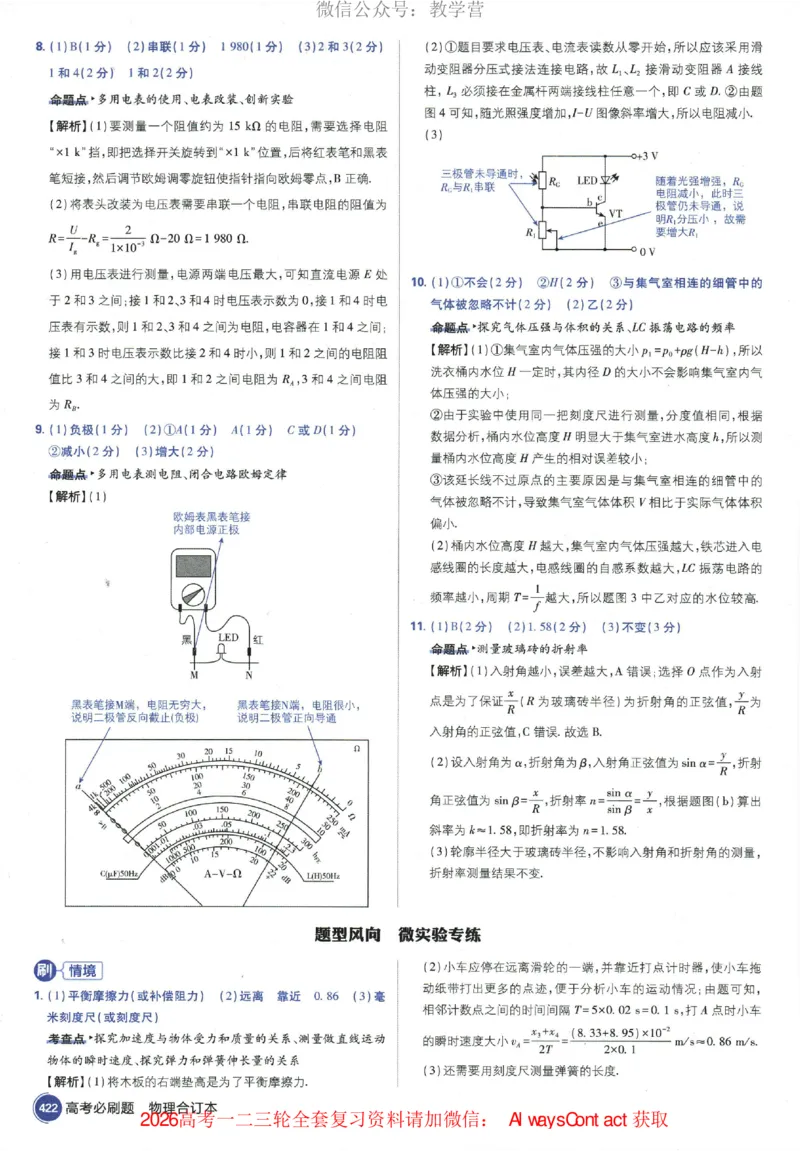 2026《高考必刷题&bull;物理合订本》深度解析_高中三年全科资料_高中_2026版高考《必刷题》合订本（数学、英语、物理、化学）（包含狂K+教学课件）
