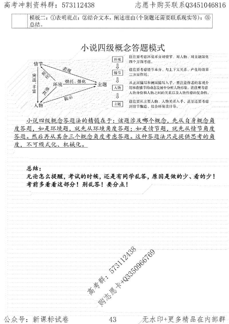 22语文考前指导-志愿卡_高中三年全科资料_高中_高中知识点整理_语文