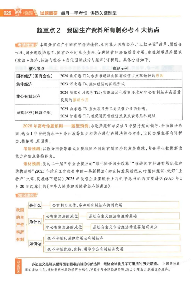 2026试题调研政治第一辑_高中三年全科资料_高中_高中1_2026版高考《试题调研》第1辑（高考超重点）9科全套