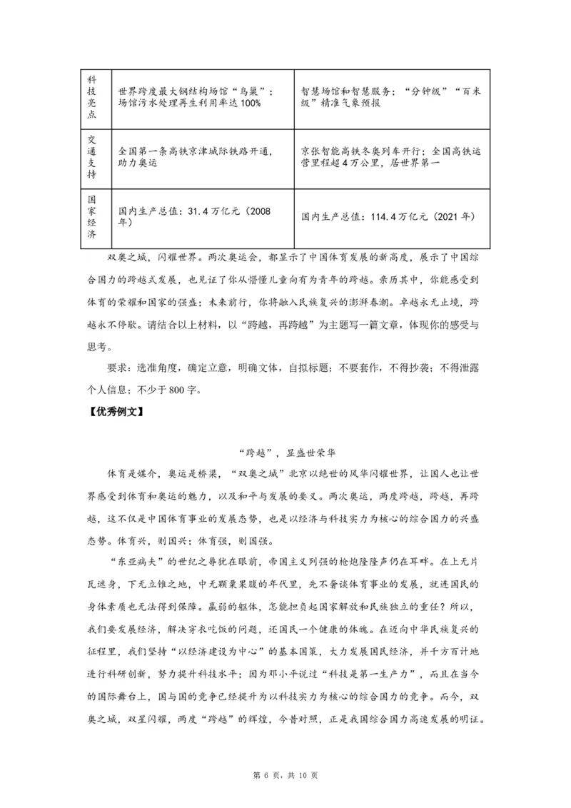 21体育精神_高中三年全科资料_高考语文全优范文分类汇编