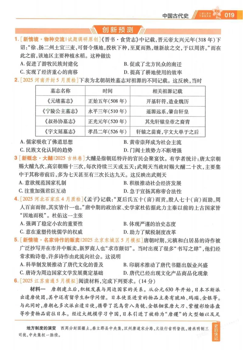 2026试题调研历史第一辑_高中三年全科资料_高中_高中1_2026版高考《试题调研》第1辑（高考超重点）9科全套