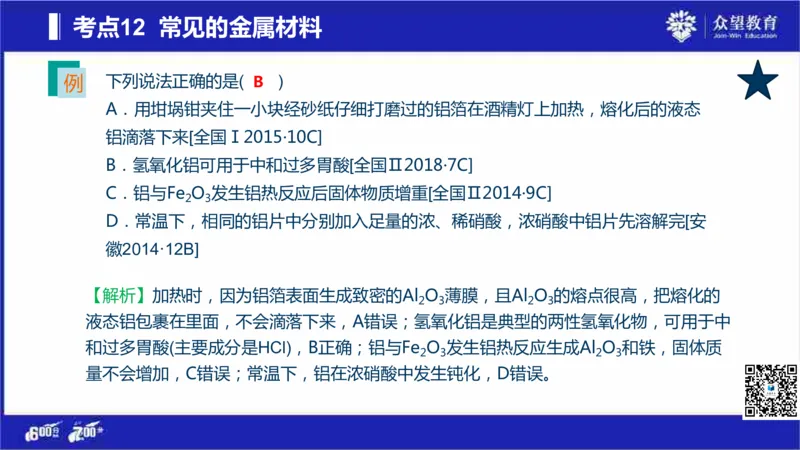 22版600分考点700分考法化学_高中三年全科资料_高中_高中知识点整理_化学