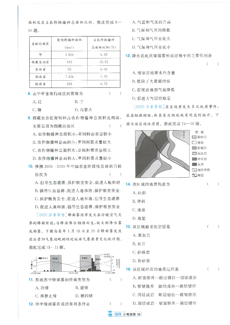2小卷加练册新高考&middot;地理_高中三年全科资料_高中_2026版天星教育金考卷《小题狂练》9科全套_2026版金考卷小题狂练地理（新高考）