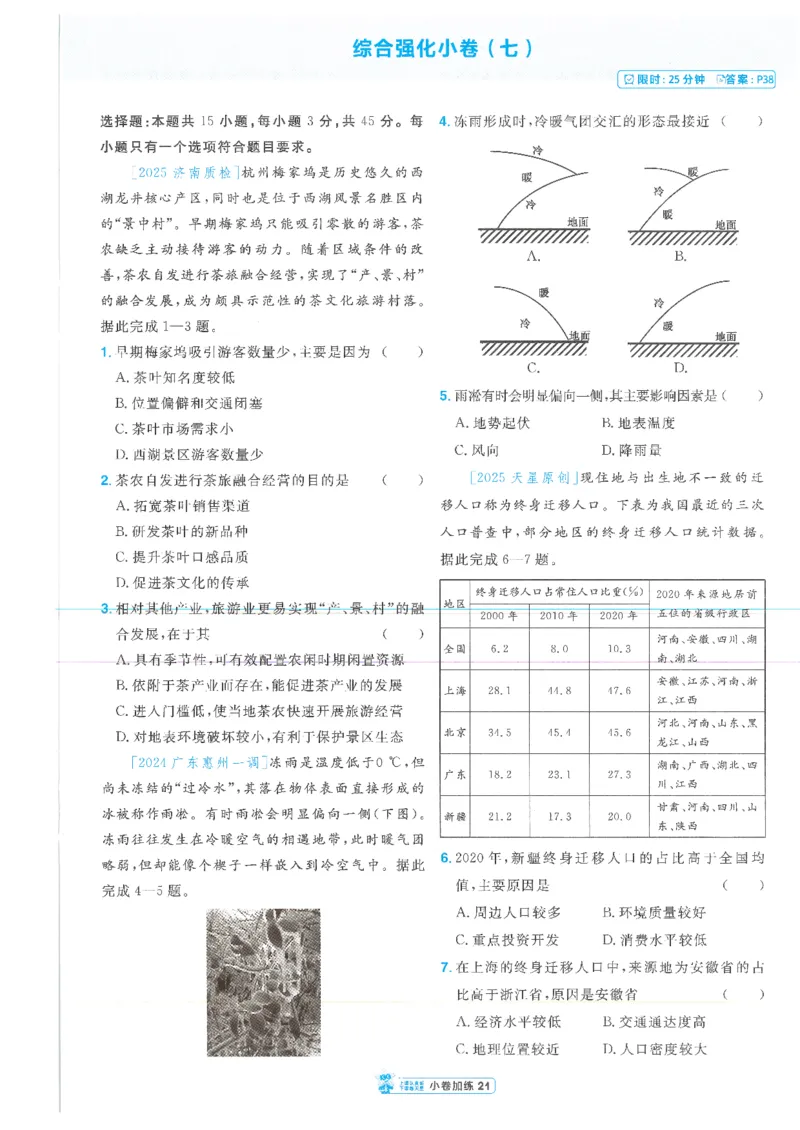 2小卷加练册新高考&middot;地理_高中三年全科资料_高中_2026版天星教育金考卷《小题狂练》9科全套_2026版金考卷小题狂练地理（新高考）