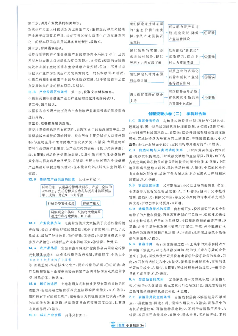 2小卷加练册新高考&middot;地理_高中三年全科资料_高中_2026版天星教育金考卷《小题狂练》9科全套_2026版金考卷小题狂练地理（新高考）