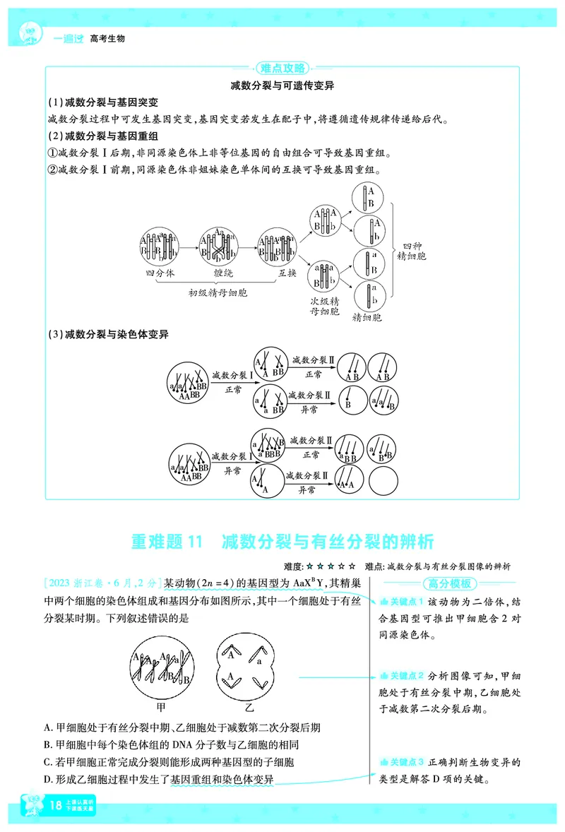 2026《高考生物&bull;一遍过合订本》拆解重难题_高中三年全科资料_高中_高中1_2026版高考《一遍过》高考合订版（理科全套）_2026《高考生物&bull;一遍过合订本》