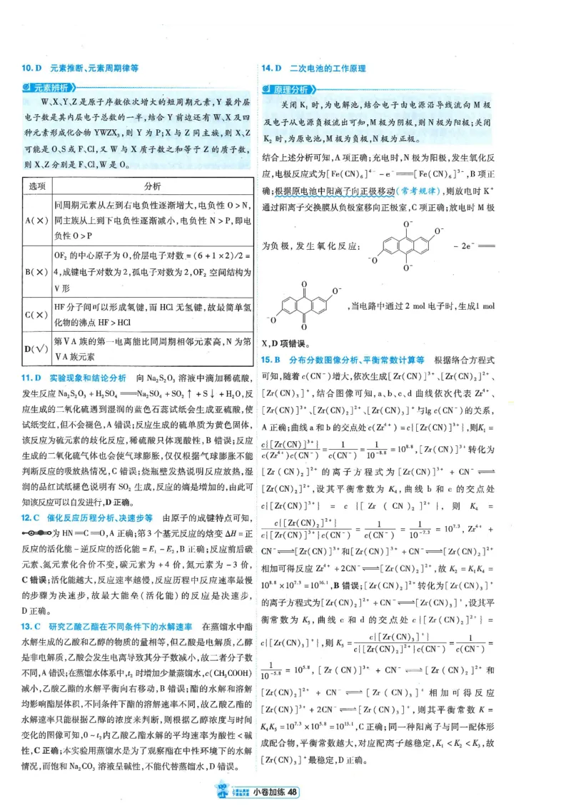 2小卷加练册新高考&middot;化学_高中三年全科资料_高中_高中1_2026版天星教育《金考卷-小题狂练》新高考九科全套首发_2026版金考卷小题狂练化学（新高考）