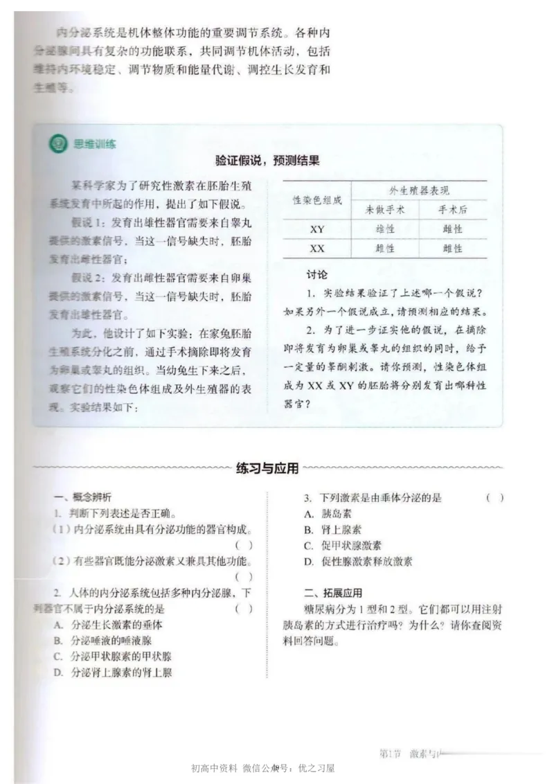 3新教材高中生物选择性必修1《稳态与调节》_高中三年全科资料_高中各科课本电子教材_06高中生物课本_人教版-生物课本