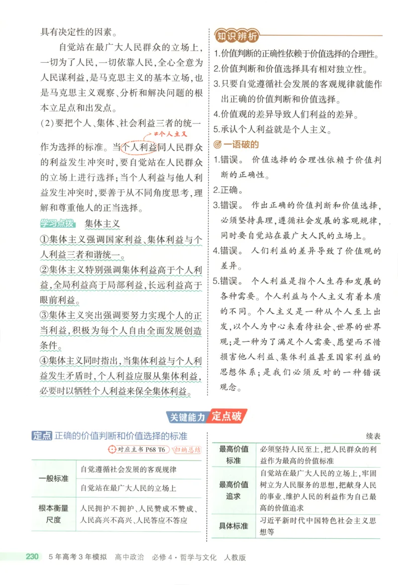 53同步政治必修4疑难破(1)_高中三年全科资料_高中_高中1_2026版高中《5高考3年模拟》同步版（9科必修+选修）（人教）_2026《高中53同步练习》政治必修四