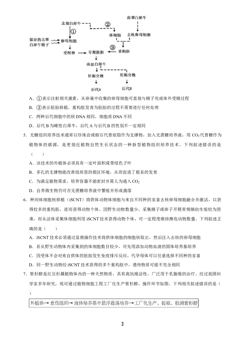 2025年菁优高考生物解密之细胞工程_中考押题2026《中考押题》系列（9科全套实时更新中）_2026版中考《菁优系列》趋势分析+押题密卷+抢分秘籍+模拟考试_0062025菁优高考解密汇编-生物