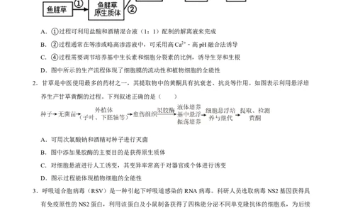 2025年菁优高考生物解密之细胞工程_中考押题2026《中考押题》系列（9科全套实时更新中）_2026版中考《菁优系列》趋势分析+押题密卷+抢分秘籍+模拟考试_0062025菁优高考解密汇编-生物