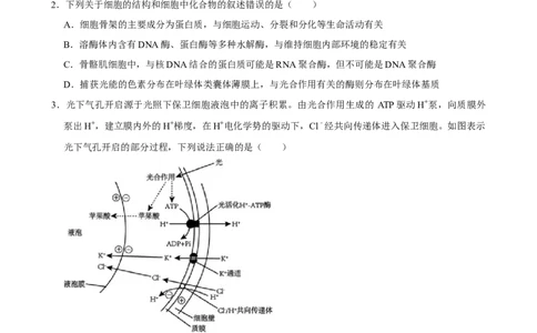 2025年菁优高考生物压轴训练8_中考押题2026《中考押题》系列（9科全套实时更新中）_2026版中考《菁优系列》趋势分析+押题密卷+抢分秘籍+模拟考试_0062025菁优高考解密汇编-生物_压轴篇