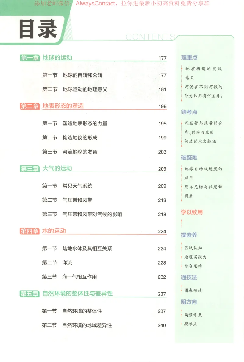 53同步地理选修1RJ疑难破_高中三年全科资料_高中_2026《高中53同步练习》地理选修一RJ