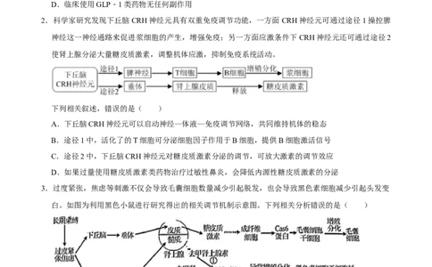 2025年菁优高考生物解密之体液调节_中考押题2026《中考押题》系列（9科全套实时更新中）_2026版中考《菁优系列》趋势分析+押题密卷+抢分秘籍+模拟考试_0062025菁优高考解密汇编-生物