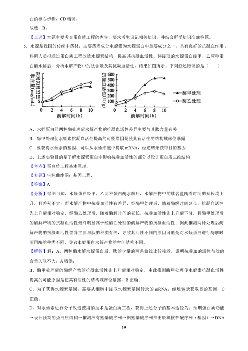2025年菁优高考生物解密之基因工程_中考押题2026《中考押题》系列（9科全套实时更新中）_2026版中考《菁优系列》趋势分析+押题密卷+抢分秘籍+模拟考试_0062025菁优高考解密汇编-生物