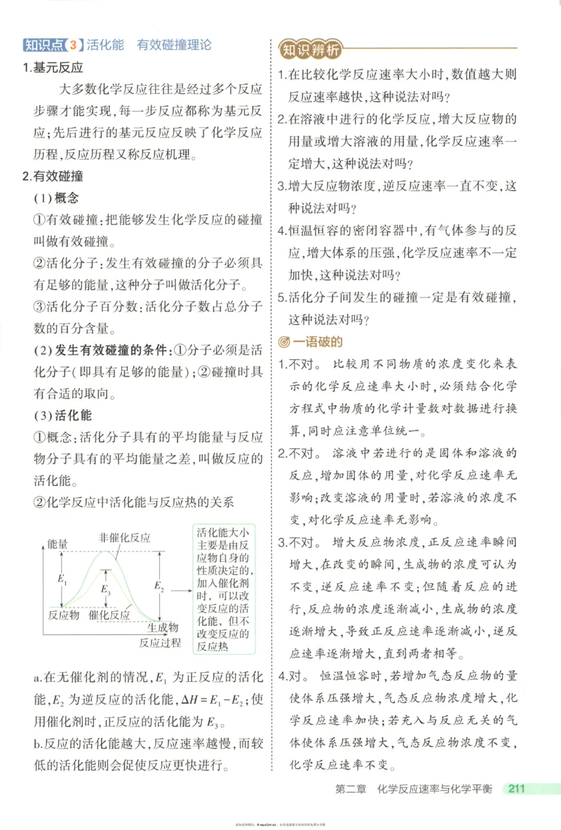 53同步化学选修1RJ疑难破_高中三年全科资料_高中_2026《高中53同步练习》化学选修一RJ