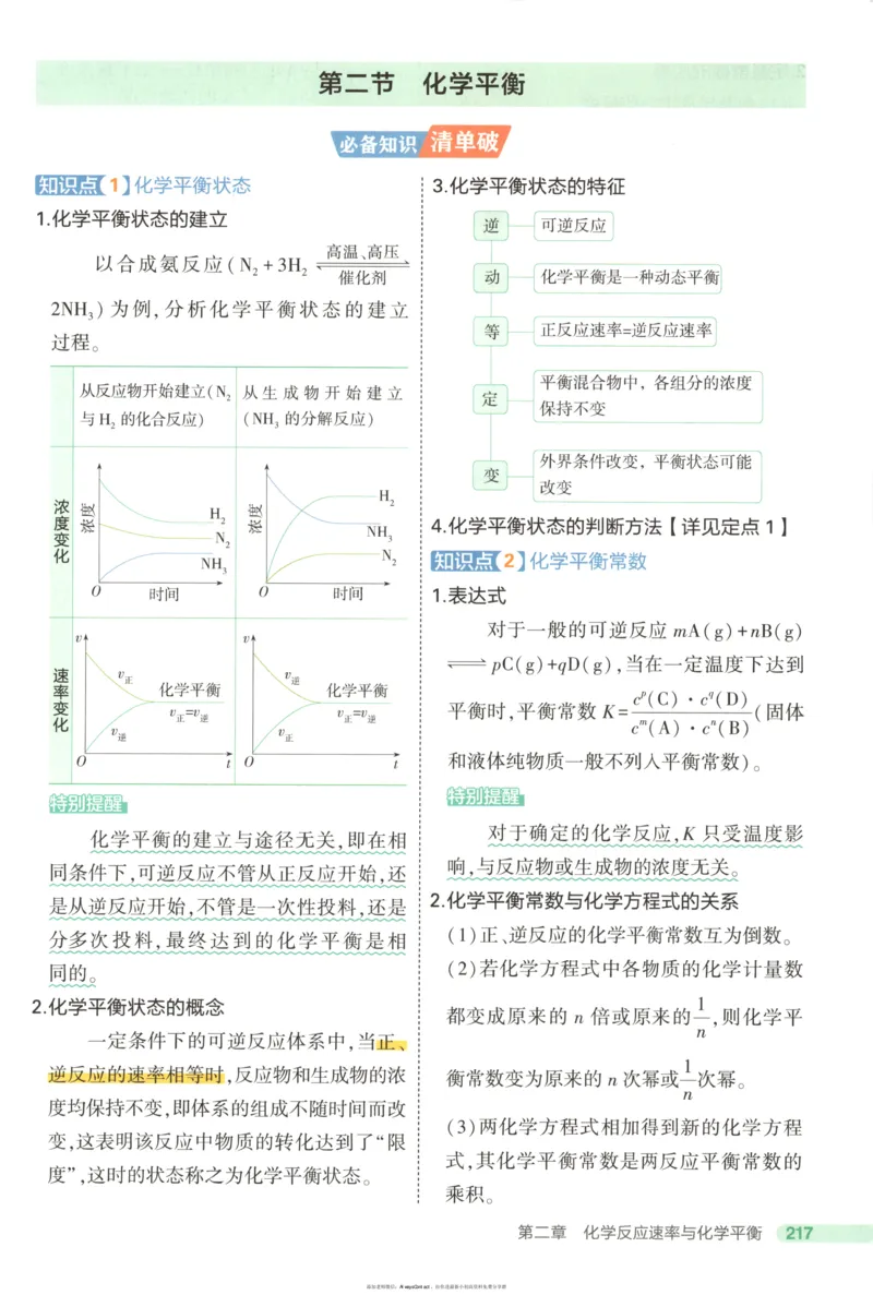 53同步化学选修1RJ疑难破_高中三年全科资料_高中_2026《高中53同步练习》化学选修一RJ