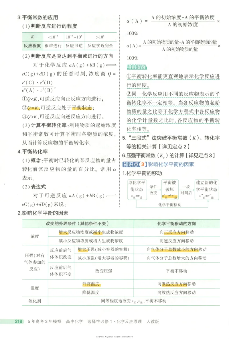 53同步化学选修1RJ疑难破_高中三年全科资料_高中_2026《高中53同步练习》化学选修一RJ