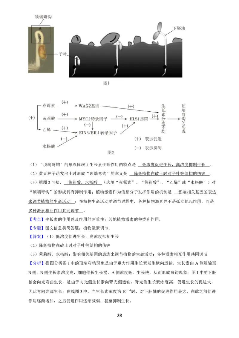 2025年菁优高考生物解密之植物生命活动的调节_中考押题2026《中考押题》系列（9科全套实时更新中）_2026版中考《菁优系列》趋势分析+押题密卷+抢分秘籍+模拟考试_考点篇