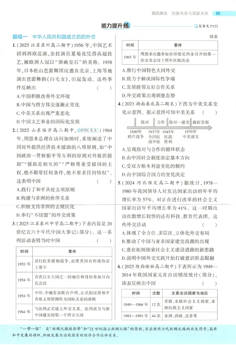 53同步历史选修1(1)_高中三年全科资料_高中_高中1_2026版高中《5高考3年模拟》同步版（9科必修+选修）（人教）_2026《高中53同步练习》历史选修一
