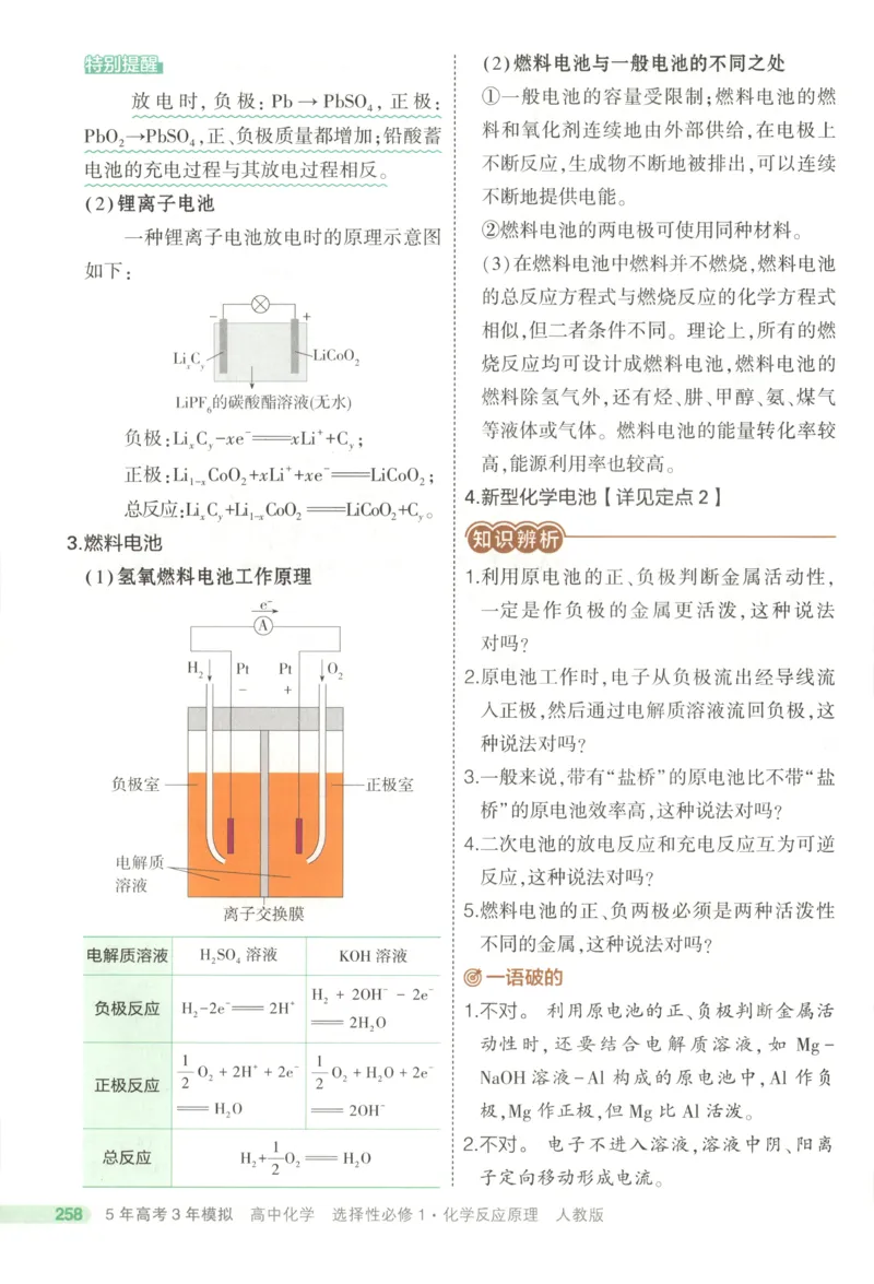 53同步化学选修1RJ疑难破(1)_高中三年全科资料_高中_高中1_2026版高中《5高考3年模拟》同步版（9科必修+选修）（人教）_2026《高中53同步练习》化学选修一RJ