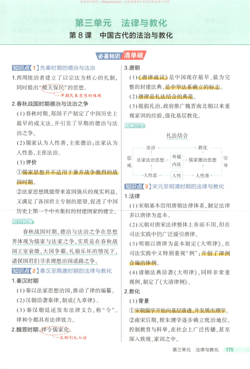 53同步历史选修1疑难破_高中三年全科资料_高中_2026《高中53同步练习》历史选修一