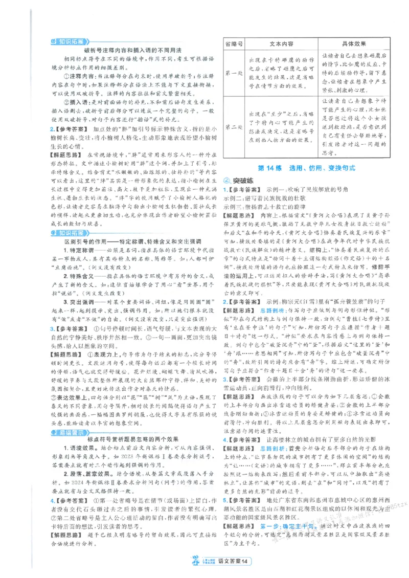 3答案解析册新高考&middot;语文_高中三年全科资料_高中_2026版天星教育金考卷《小题狂练》9科全套_2026版金考卷小题狂练语文（新高考）