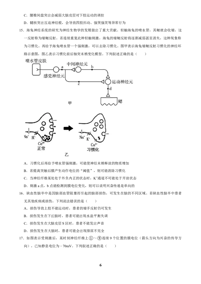 2025年菁优高考生物解密之神经调节_中考押题2026《中考押题》系列（9科全套实时更新中）_2026版中考《菁优系列》趋势分析+押题密卷+抢分秘籍+模拟考试_0062025菁优高考解密汇编-生物