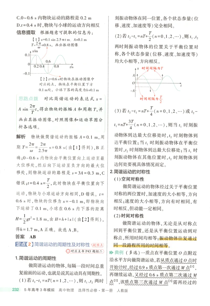 53同步物理选修一RJ疑难破(1)_高中三年全科资料_高中_高中1_2026版高中《5高考3年模拟》同步版（9科必修+选修）（人教）_2026《高中53同步练习》物理选修一RJ