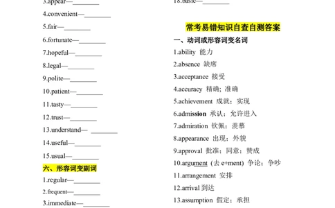 5.考易易错词性转化及高考易混词辨析_高中三年全科资料_高中_高中1_2025高中英语题型核心考点大串讲_题型分辨