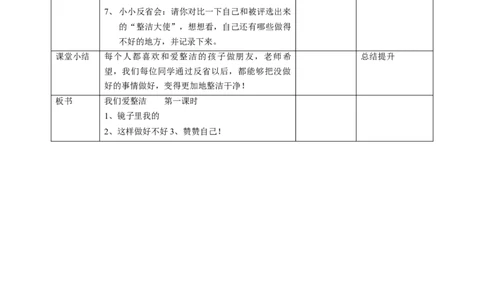 1我们爱整洁第一课时教案_26新一年级道法下册（统编版）_老课标资料_2、教学教案部编一下道法_教案1