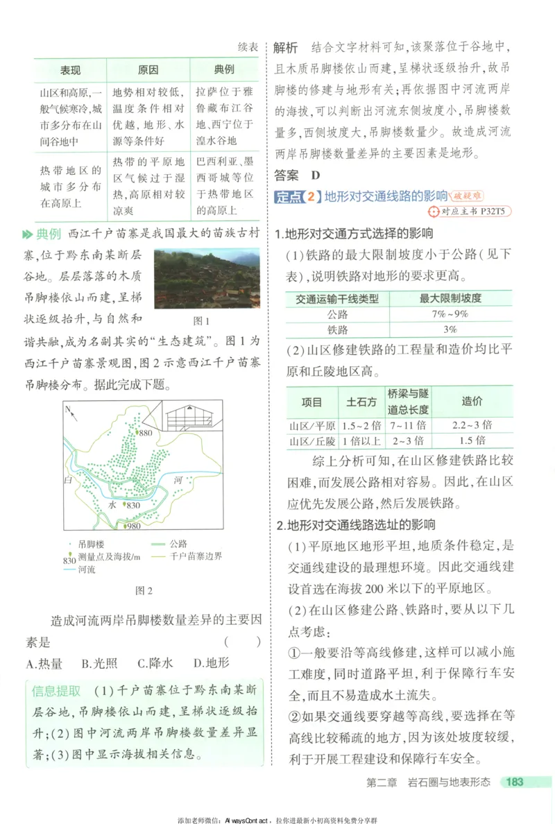 53同步地理选修1XJ疑难破_高中三年全科资料_高中_2026《高中53同步练习》地理选修一XJ