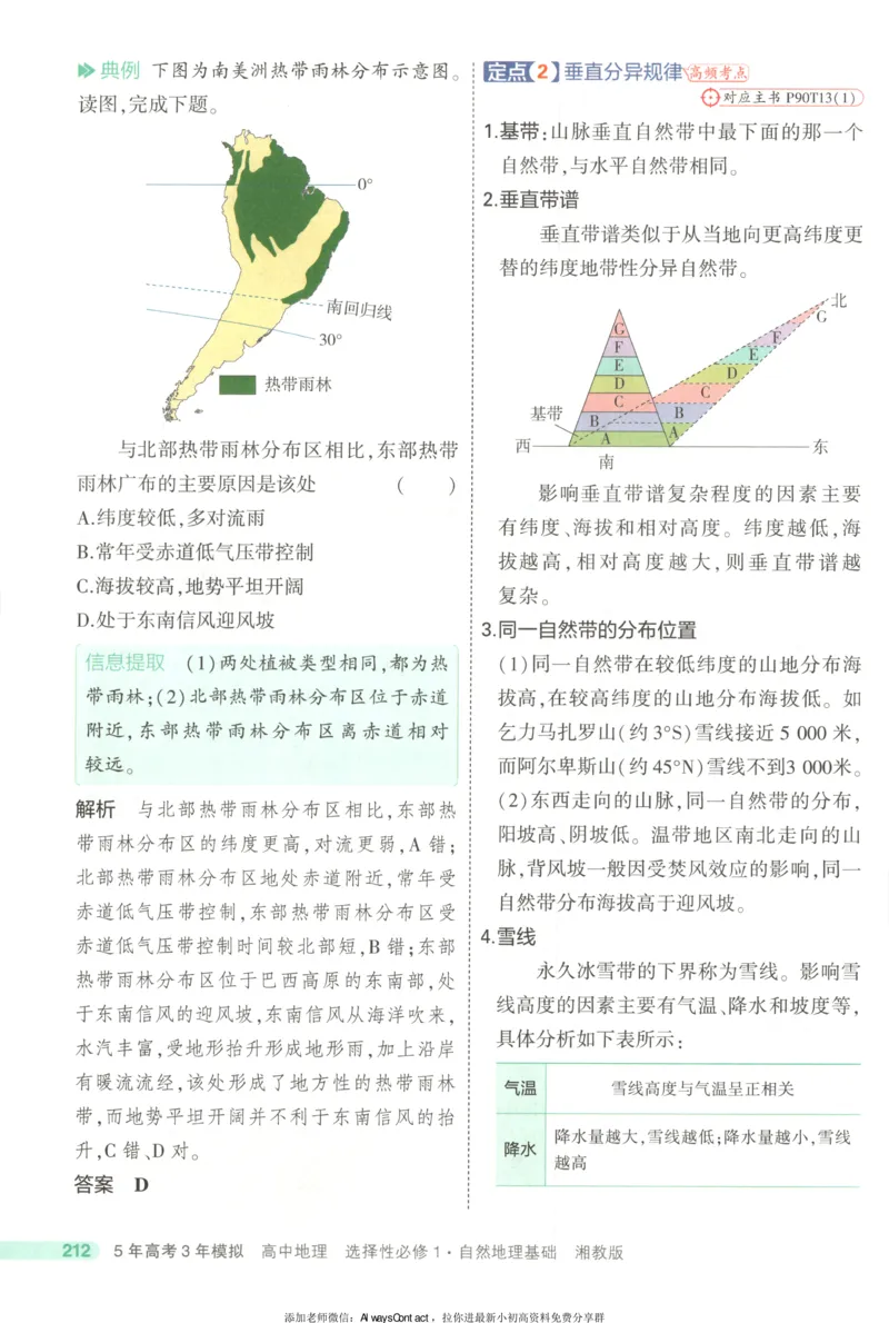 53同步地理选修1XJ疑难破_高中三年全科资料_高中_2026《高中53同步练习》地理选修一XJ