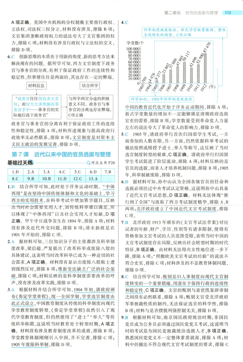 53同步历史选修1答案(1)_高中三年全科资料_高中_高中1_2026版高中《5高考3年模拟》同步版（9科必修+选修）（人教）_2026《高中53同步练习》历史选修一