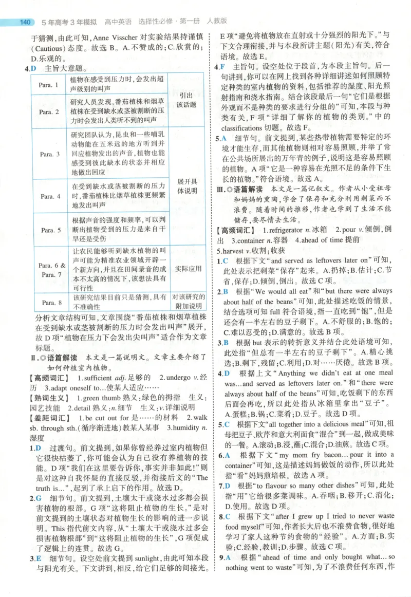 53同步英语选修一RJ答案(1)_高中三年全科资料_高中_高中1_2026版高中《5高考3年模拟》同步版（9科必修+选修）（人教）_2026《高中53同步练习》英语选修一RJ