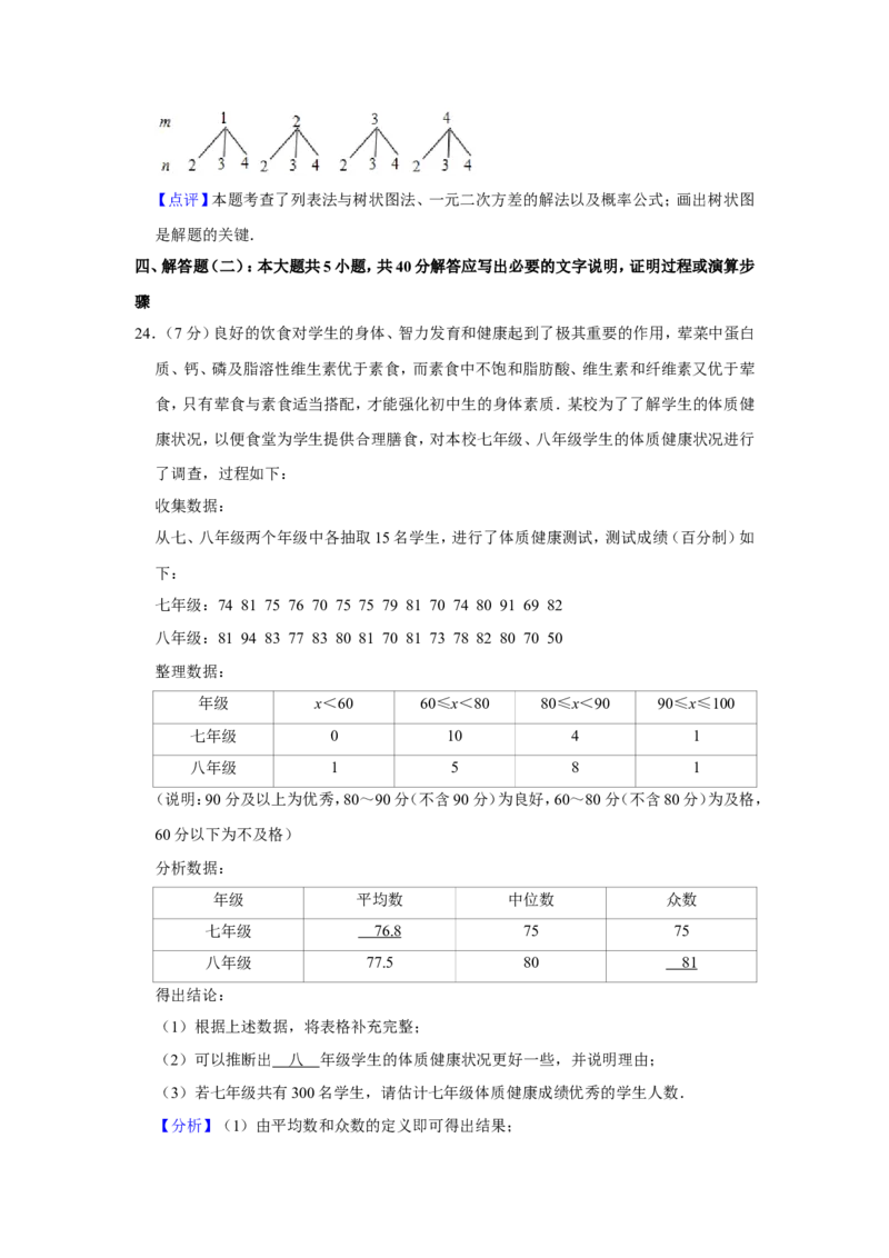 2019甘肃省普通高中招生考试数学试卷解析版_人教版数学九年级上册_版本一_人教版数学九年级上册（RJ）--7期中、期末、月考、中考真题_2019年各地中考真题
